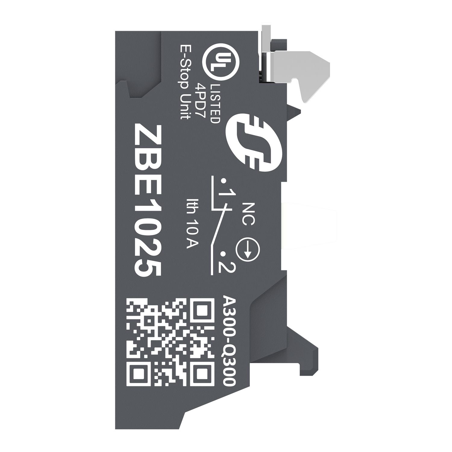 Picture of Single contact block, Harmony XB4, Hamony XB5, silver alloy, compact push in terminals, 1 NC