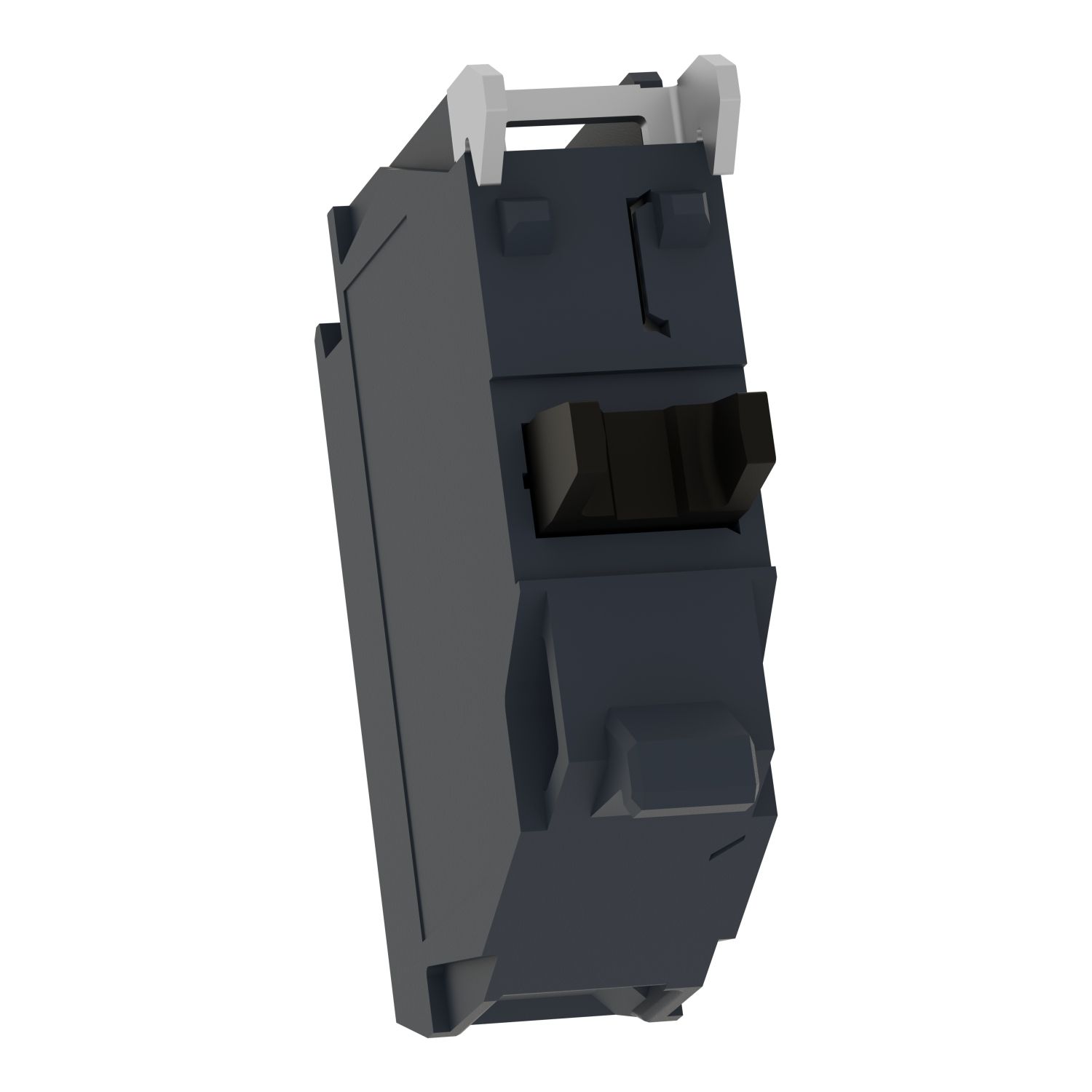 Picture of Single contact block, Harmony XB4, silver alloy, gold flashed, screw clamp terminal, dusty environment, 1NC