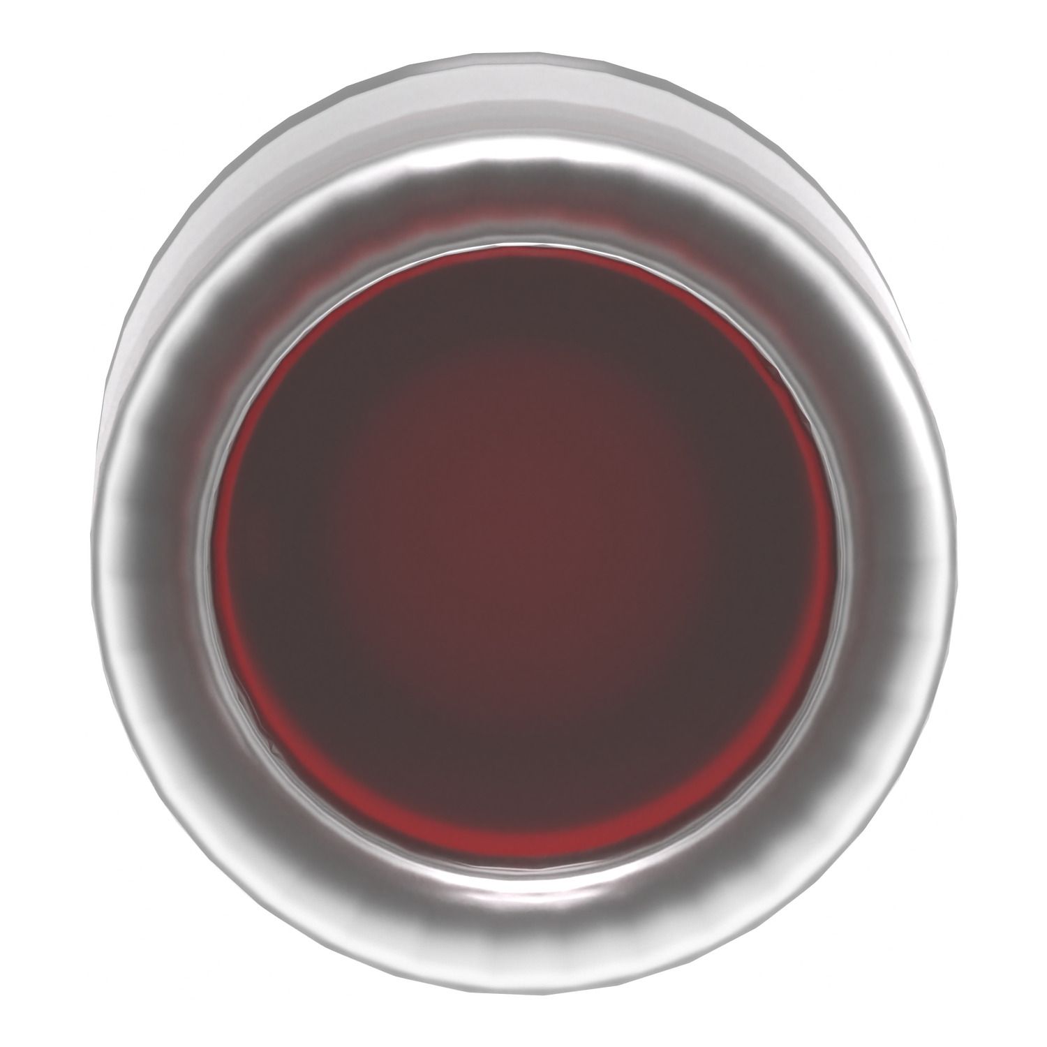 Picture of Head for non illuminated push button, Harmony XB4, red flush, 22mm, spring return, clear boot, unmarked