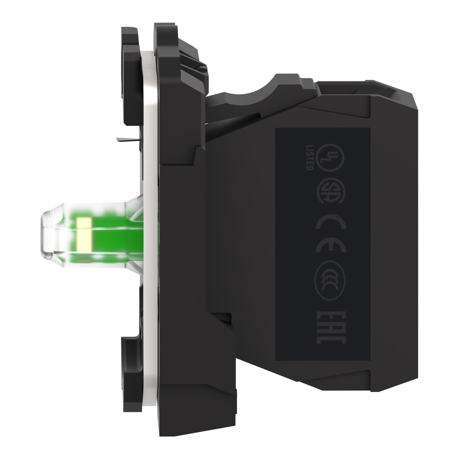 Picture of Complete body light block assembly, Harmony XB5, XB4, with body fixing collar, universal LED, 12V AC