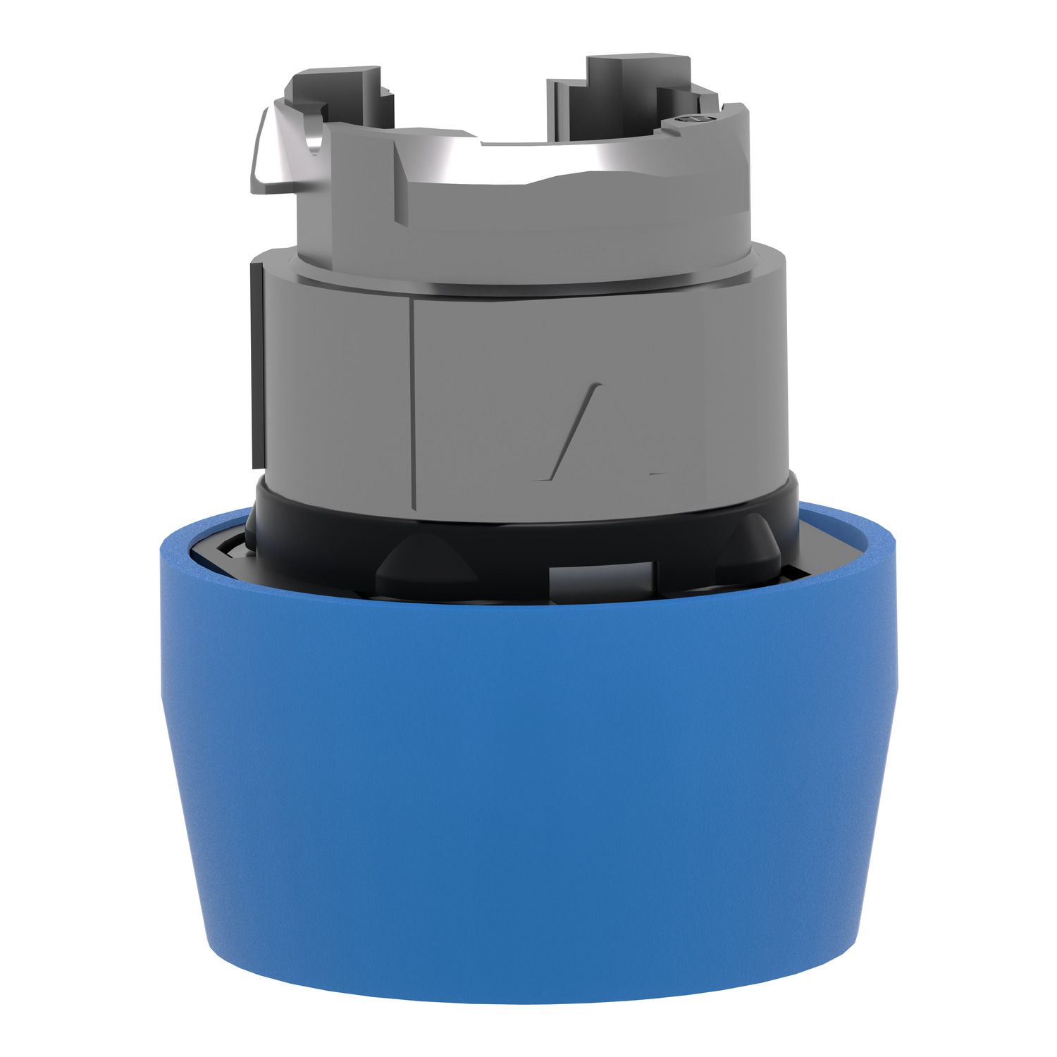 Picture of Head for non illuminated push button, Harmony XB4, blue flush pushbutton Ø22 mm spring return unmarked