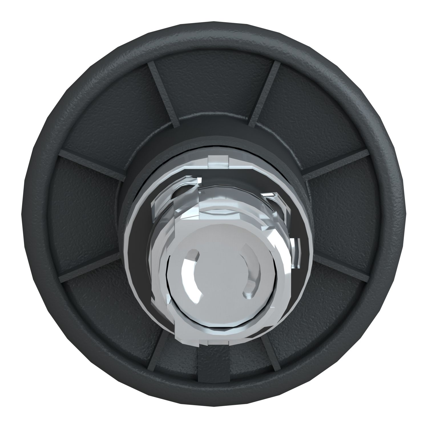 Picture of Head for non illuminated pushbutton, Harmony XB4, mushroom 60mm, metal, black, 22mm, spring return, hemispherical