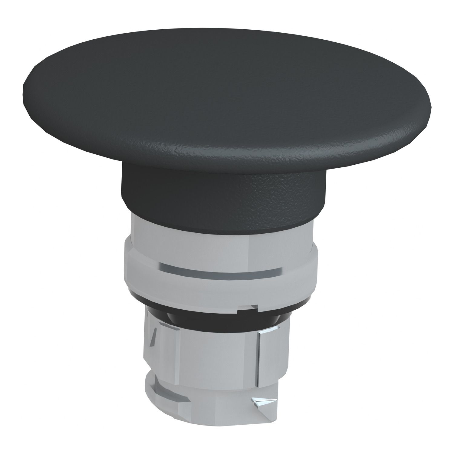 Picture of Head for non illuminated pushbutton, Harmony XB4, mushroom 60mm, metal, black, 22mm, spring return, hemispherical