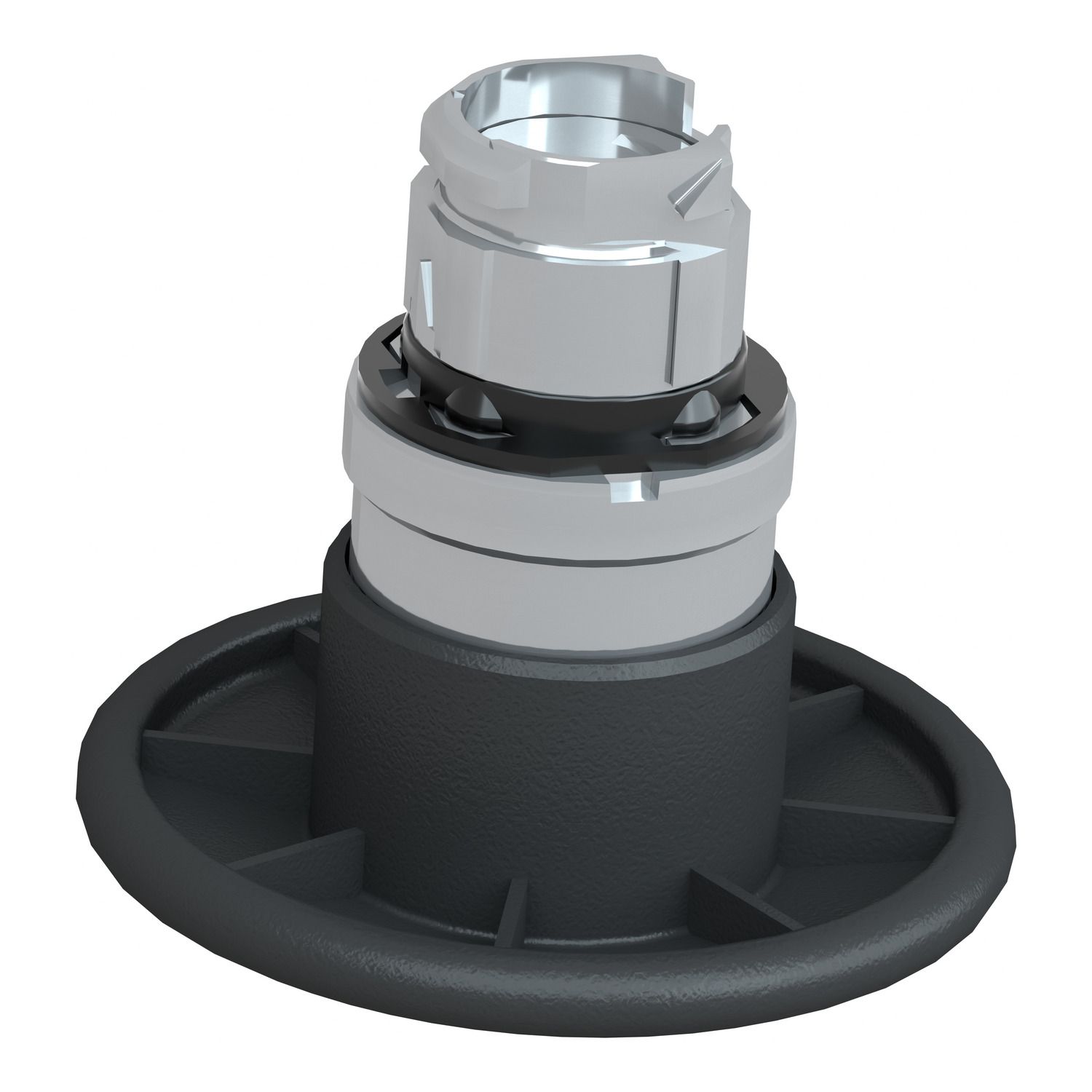 Picture of Head for non illuminated pushbutton, Harmony XB4, mushroom 60mm, metal, black, 22mm, spring return, hemispherical