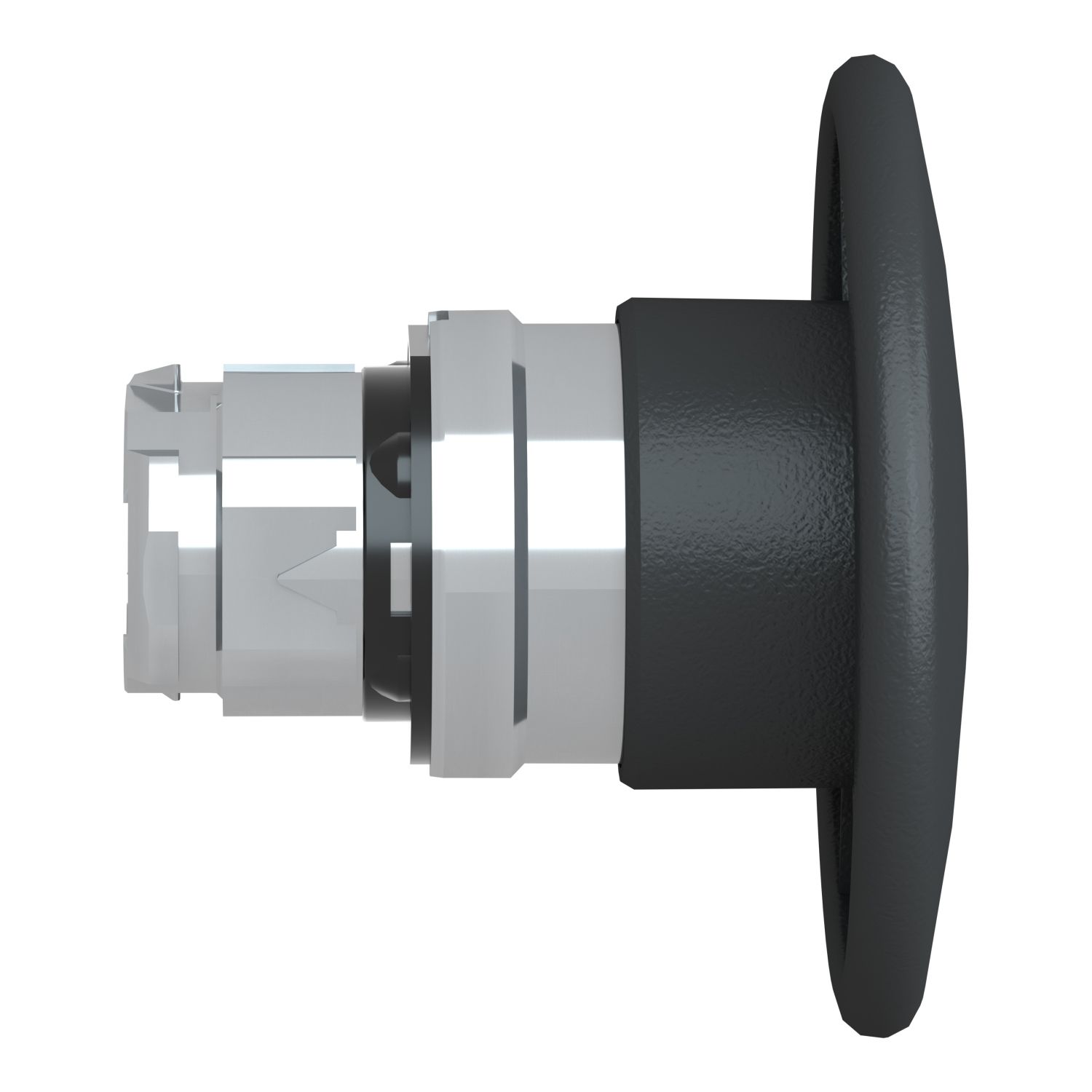 Picture of Head for non illuminated pushbutton, Harmony XB4, mushroom 60mm, metal, black, 22mm, spring return, hemispherical