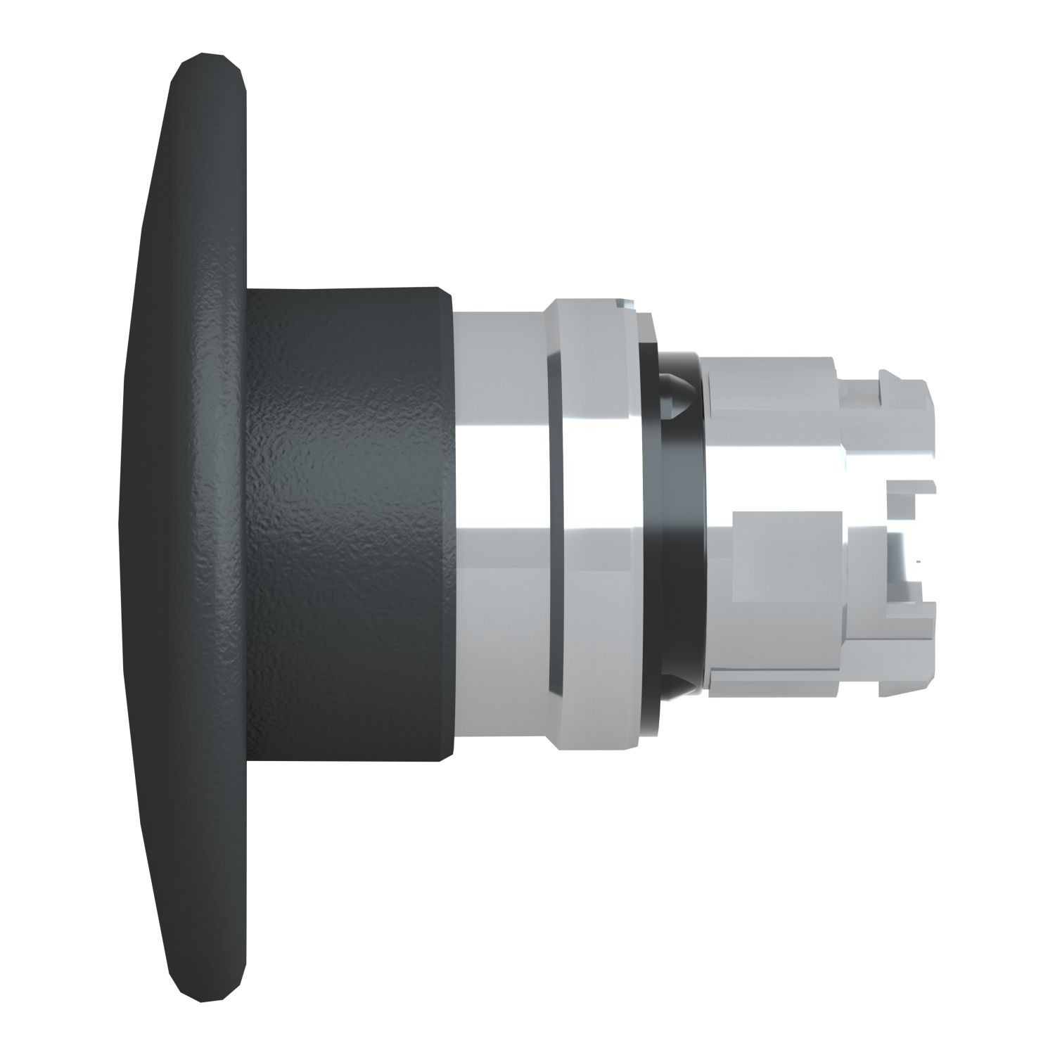 Picture of Head for non illuminated pushbutton, Harmony XB4, mushroom 60mm, metal, black, 22mm, spring return, hemispherical
