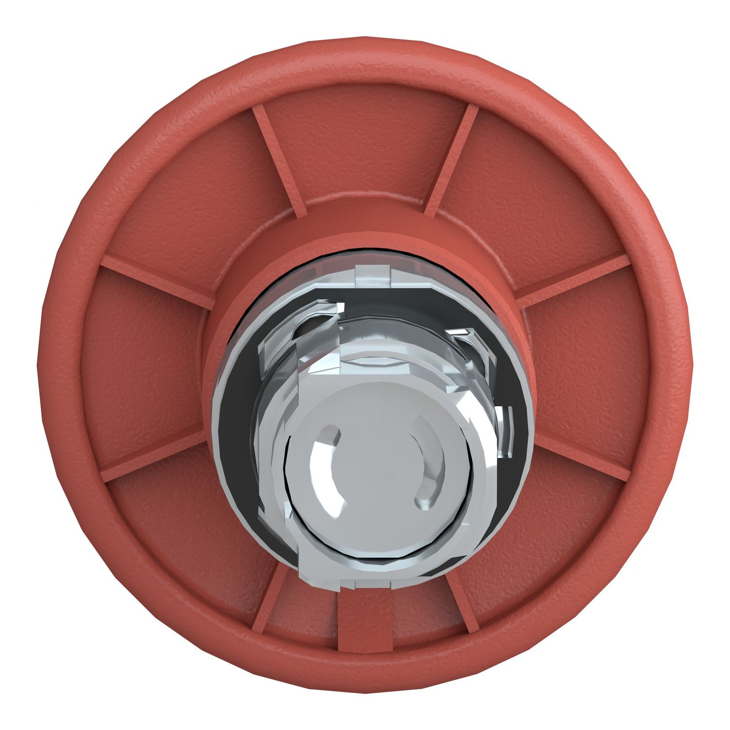 Picture of Head for non illuminated pushbutton, Harmony XB4, mushroom 60mm, metal, red, 22mm, spring return