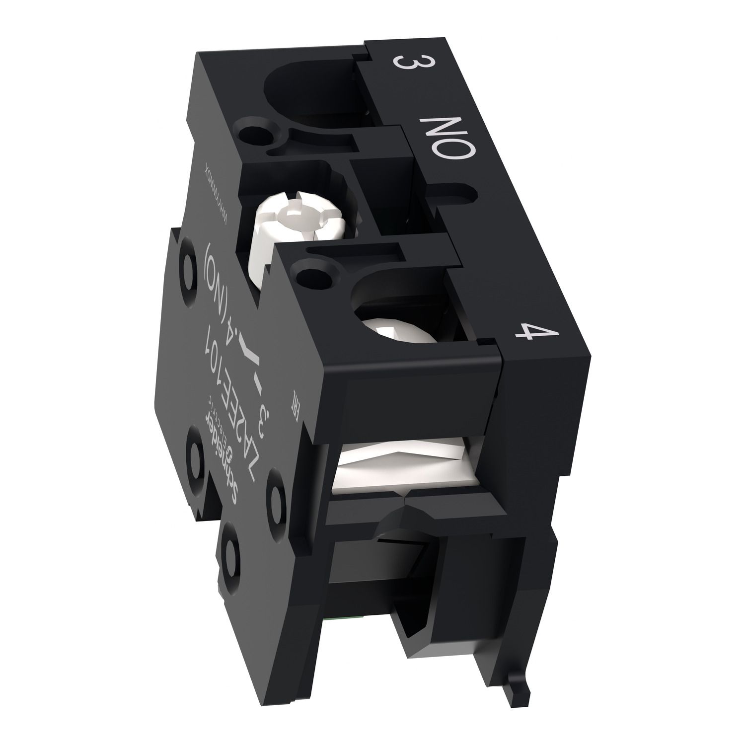 Picture of Contact block, Easy Harmony XA2, single contact, for head 22mm, faston terminal, 1NO
