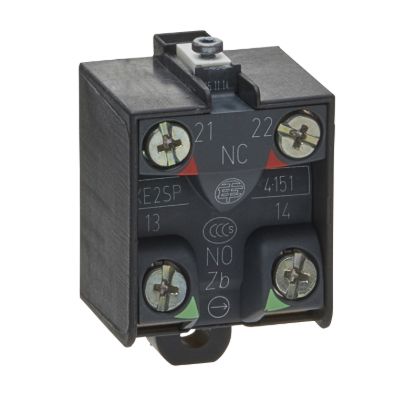 Picture of Contact Block, Harmony XPE, Preventa Safety detection, 1 step or 2 step switch, 1NO + 1NC