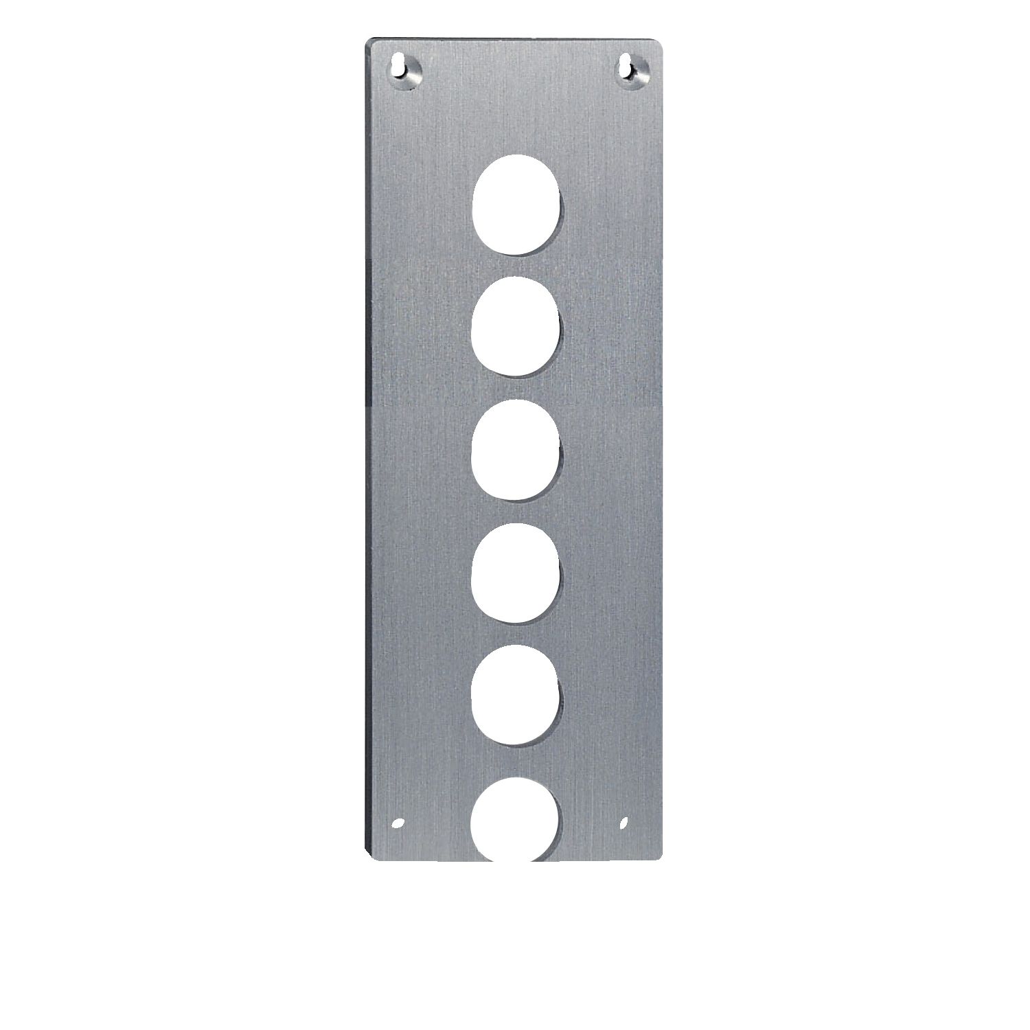 Picture of empty elbowed control station - XAM-W - aluminium alloy - 6 cut-outs - grey
