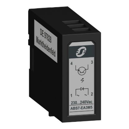 Picture of plug-in solid state relay- 12.5 mm - input - 230..240 V AC 50HZ