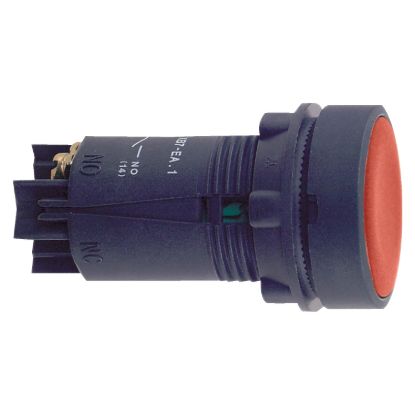Picture of pushbutton Ø 22 - red - spring return - 1NC