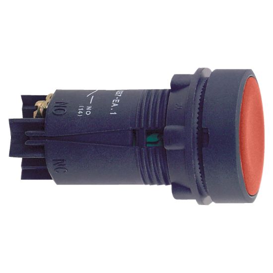 Picture of pushbutton Ø 22 - red - spring return - 1NC