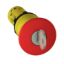 Picture of Emergency stop push button, Harmony XB7, 22mm, red mushroom 40mm, trigger key release, 1NO + 1NC