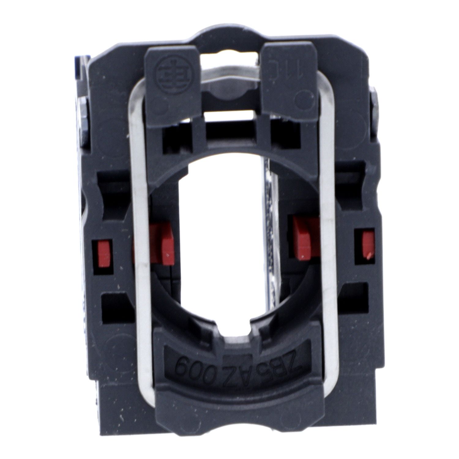 Picture of Single contact block with body fixing collar, Harmony XB5, plastic, screw clamp terminal, 2NC