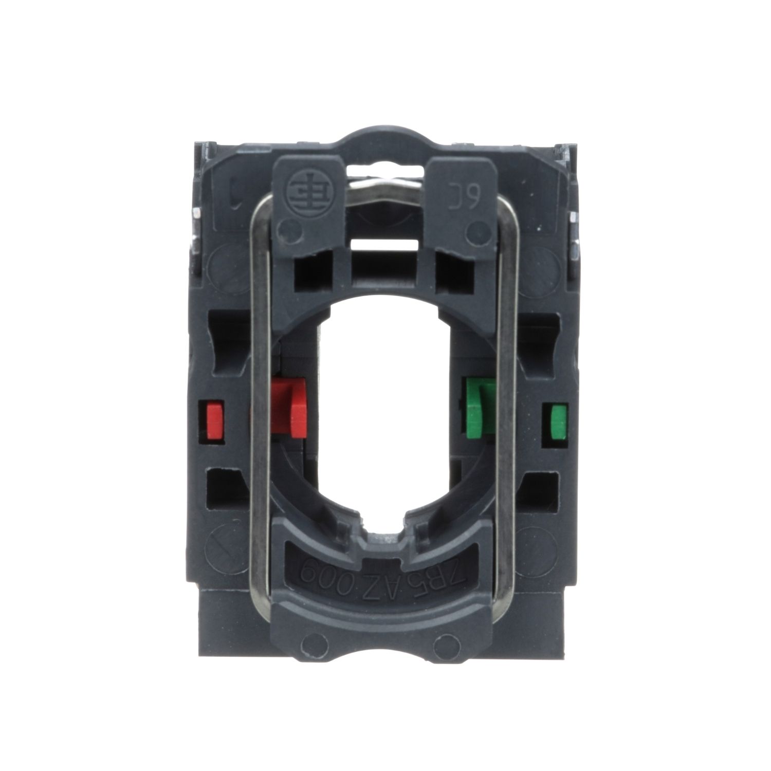 Picture of Single contact block with body fixing collar, Harmony XB5, plastic, screw clamp terminal, 1NO+1NC
