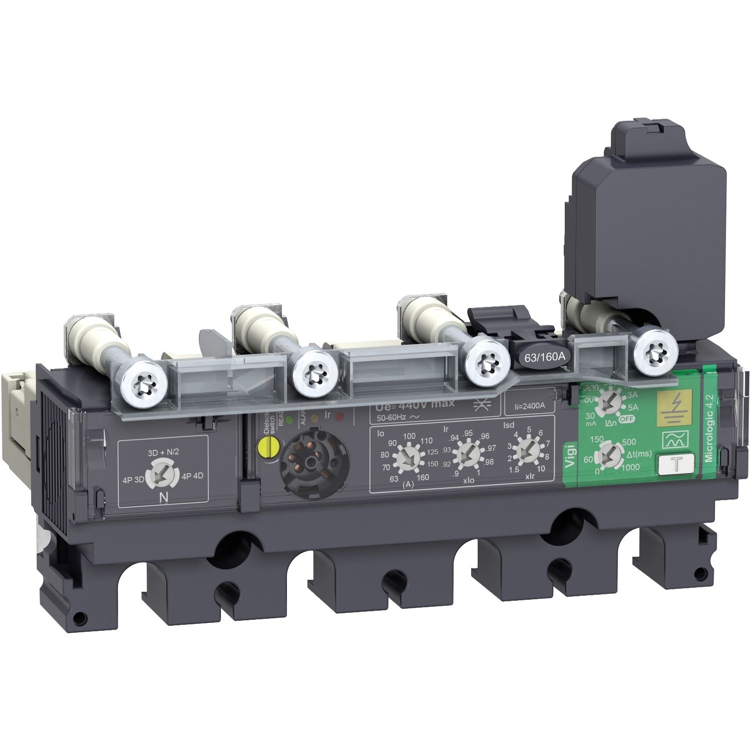 Picture of trip unit MicroLogic 4.2 for ComPact NSX 160/250 circuit breakers, electronic, rating 160A, 4 poles 4d