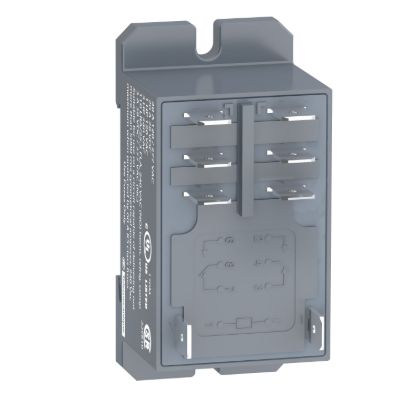 Picture of power relay, Harmony electromechanical relays, DIN rail or panel mount relay, 30A, 2CO, 24V DC