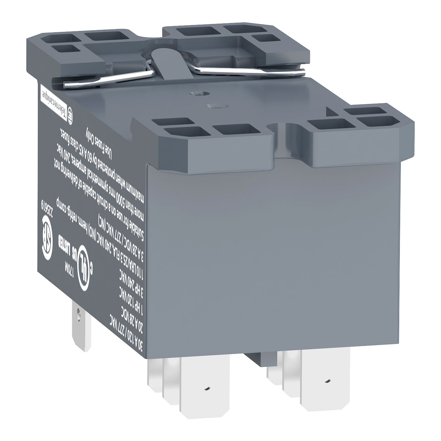 Picture of power relay, Harmony electromechanical relays, DIN rail or panel mount relay, 30A, 2CO, 230V AC
