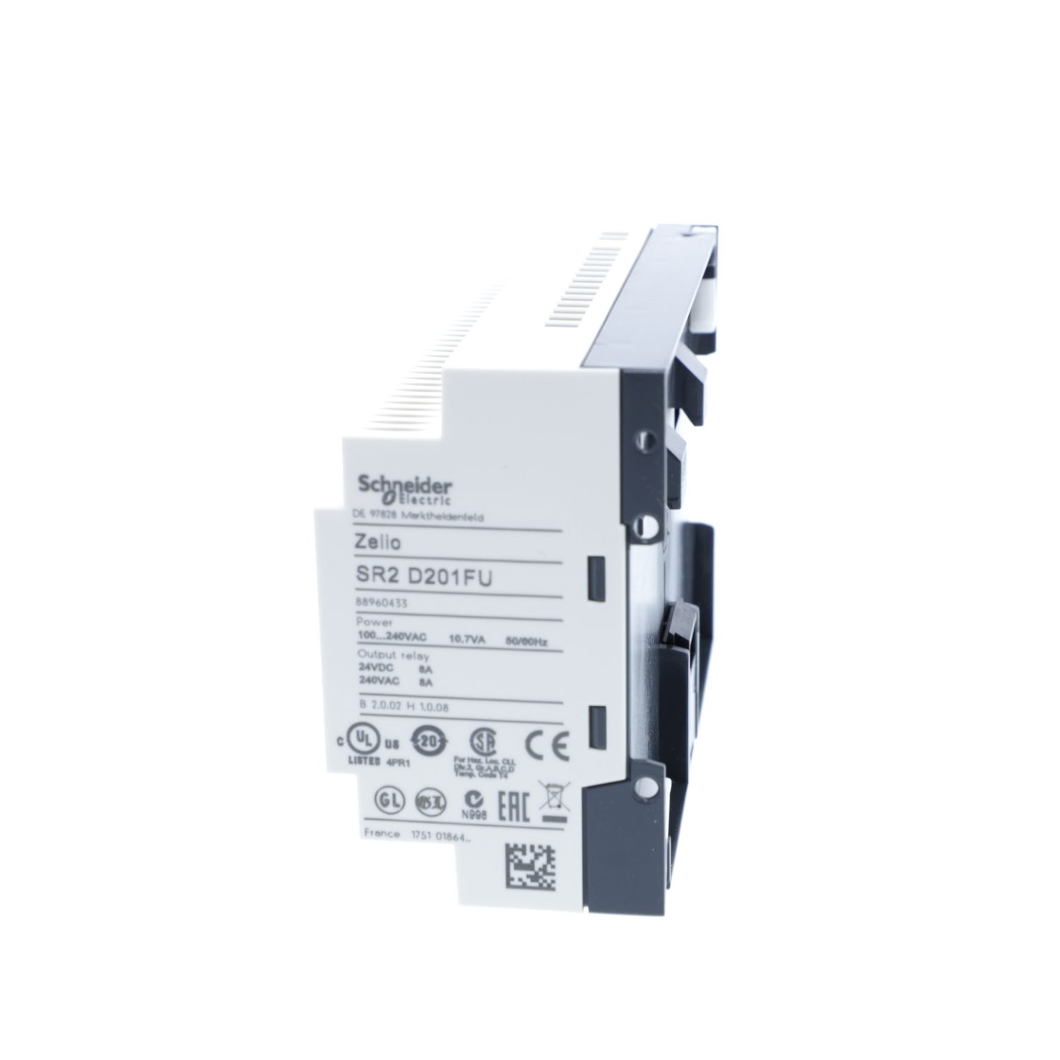 Picture of compact smart relay, Zelio Logic SR2 SR3, 20 IO, 100 to 240V AC, no clock, no display