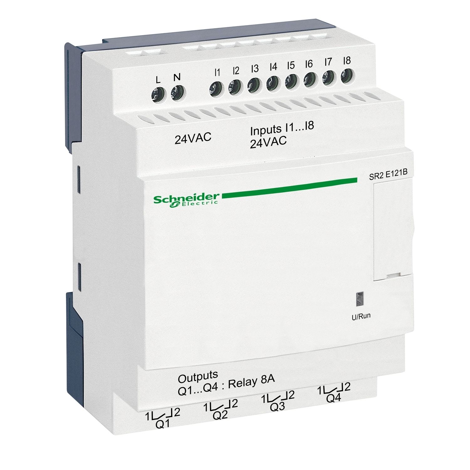 Picture of Compact smart relay, Zelio Logic, 12 I/O, 24 V AC, clock, no display