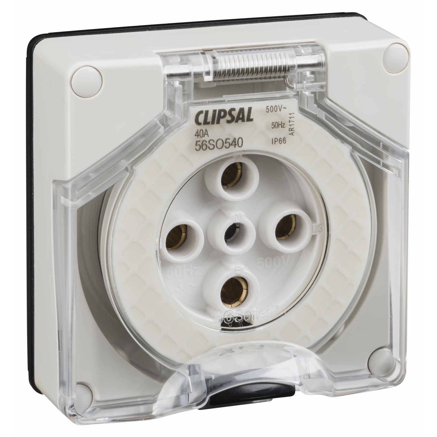 Picture of Socket Outlet, Clipsal - 56 Series, Surface 5 PIN Round 40A Less Enclosure