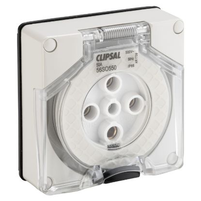 Picture of Socket Outlet, Clipsal - 56 Series, Surface 5 PIN Round 50A Less Enclosure