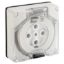 Picture of Socket Outlet, Clipsal - 56 Series, Surface 5 PIN Round 50A Less Enclosure