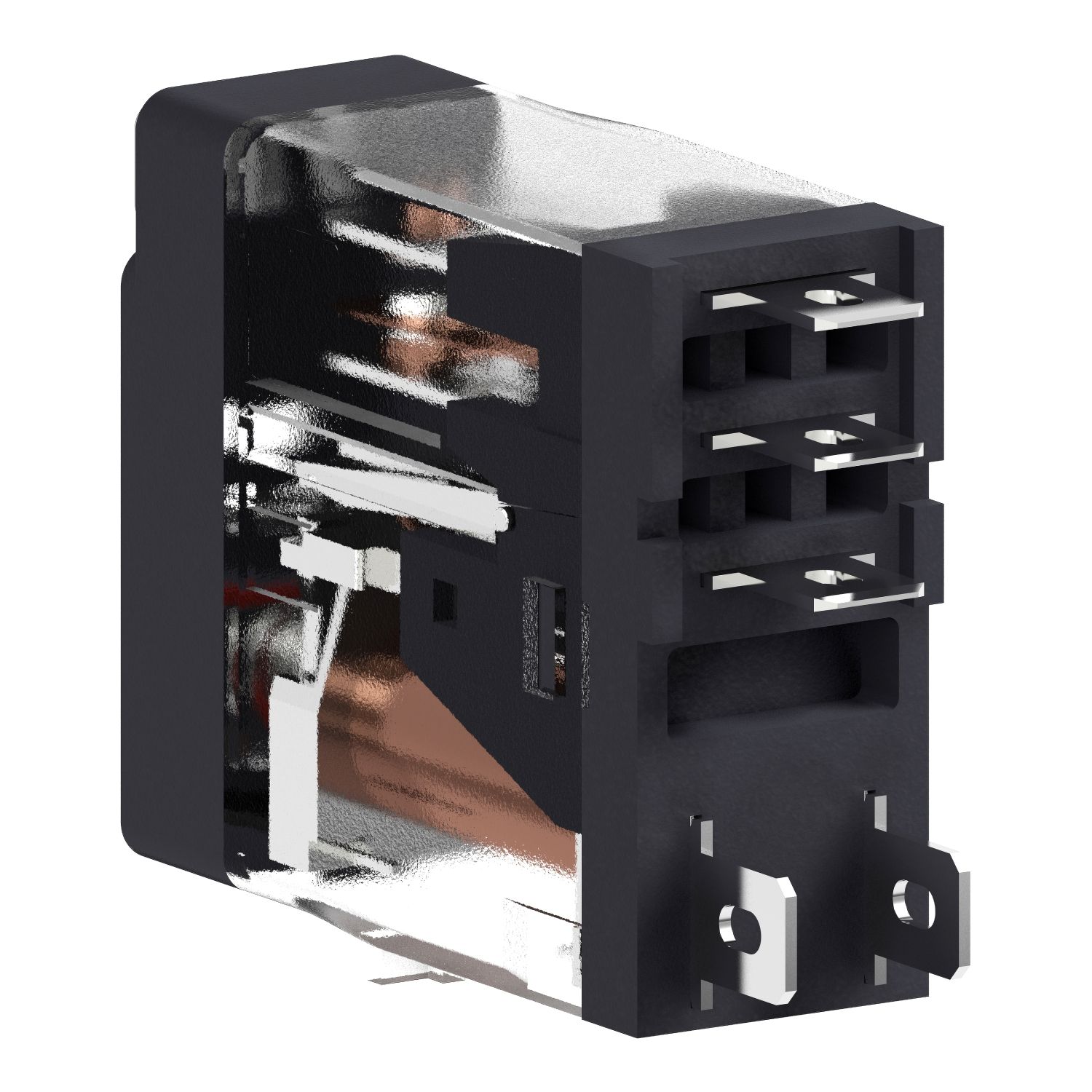 Picture of interface plug in relay, Harmony Electromechanical Relays, 10A, 1CO, lockable test but to n, 24V DC