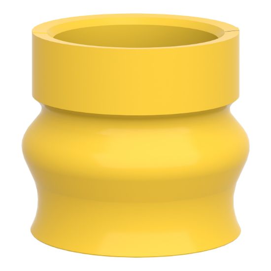 Picture of Bellow seal, Harmony XB4, silicone, yellow, for emergency stop to switching off function, for harsh environments