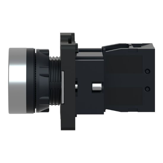 Picture of Complete push button, Easy Harmony XA2, plastic, flush, red, 22mm, push push, unmarked, 1NC