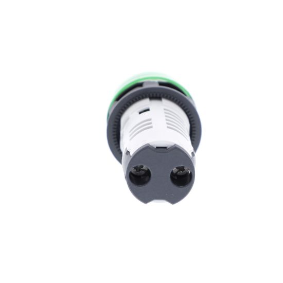 Picture of Monolithic pilot light, Harmony XB7, plastic, green, 22mm, integral LED, 24V AC DC