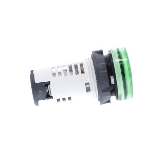 Picture of Monolithic pilot light, Harmony XB7, plastic, green, 22mm, integral LED, 24V AC DC