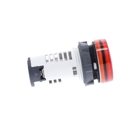 Picture of Monolithic pilot light, Harmony XB7, plastic, red, 22mm, integral LED, 24V AC DC