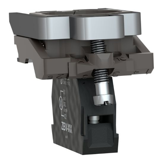 Picture of Light block with body fixing collar, Harmony XB4, metal, for BA9s bulb, lt 250V