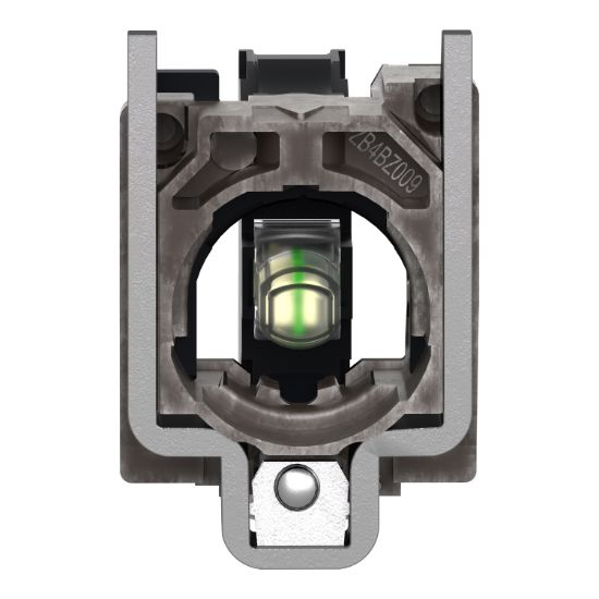 Picture of Complete body light block assembly, Harmony XB4, metal, universal LED, body fixing collar, 230...240V AC