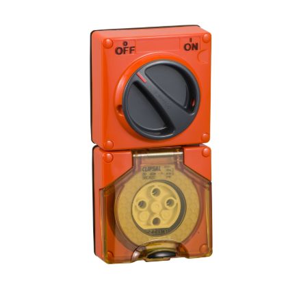 Picture of Switched Socket, Clipsal - 56 Series, Surface IP66 4 PIN 20A Less Enclosure