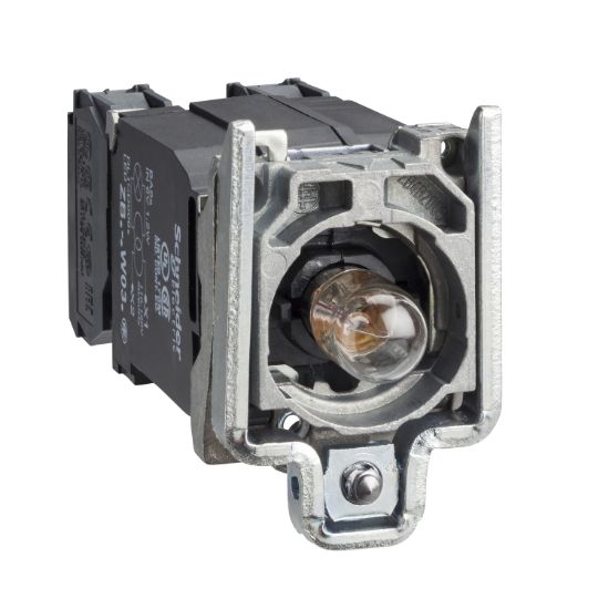 Picture of light block with body/fixing collar with BA9s incandesc. bulb 400V 1NO+1NC