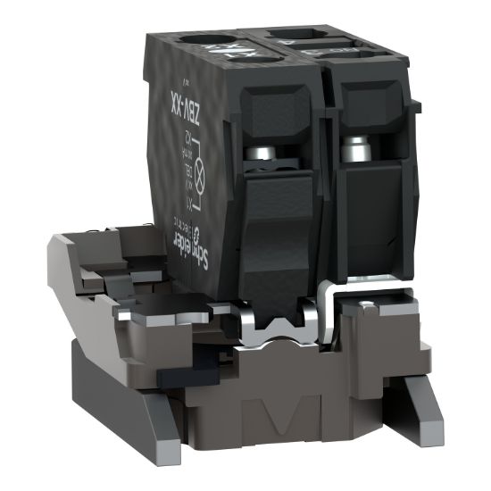 Picture of Light block with body fixing collar, Harmony XB4, metal, for BA9s bulb, lt 250V, 1NO