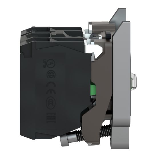 Picture of Light block with body fixing collar, Harmony XB4, metal, red, integral LED, 24V AC DC, 2NO