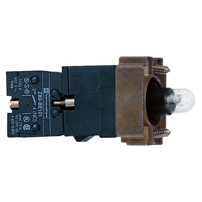 Picture of body for illuminated control button - Ø 22 - clear bulb BA 9s 1NO