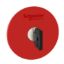 Picture of Head for emergency stop push button, Harmony XB5, switching off, plastic, red mushroom 60mm, 22mm, trigger/latching key release, key 455