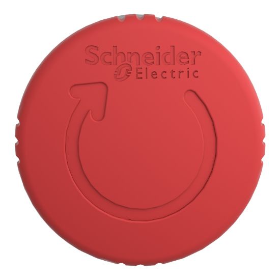 Picture of Emergency stop head, Harmony XB4, switching off, black metal, red mushroom 40mm, 22mm, trigger latching turn to release