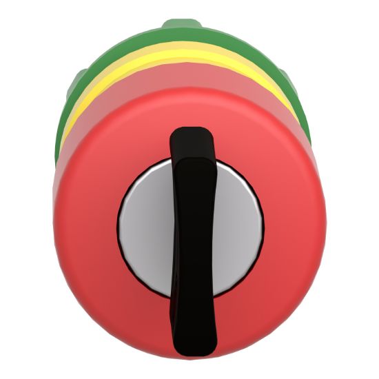 Picture of Emergency stop head, Harmony XB5, switching off, plastic, red mushroom 30mm, 22mm, trigger latching key release