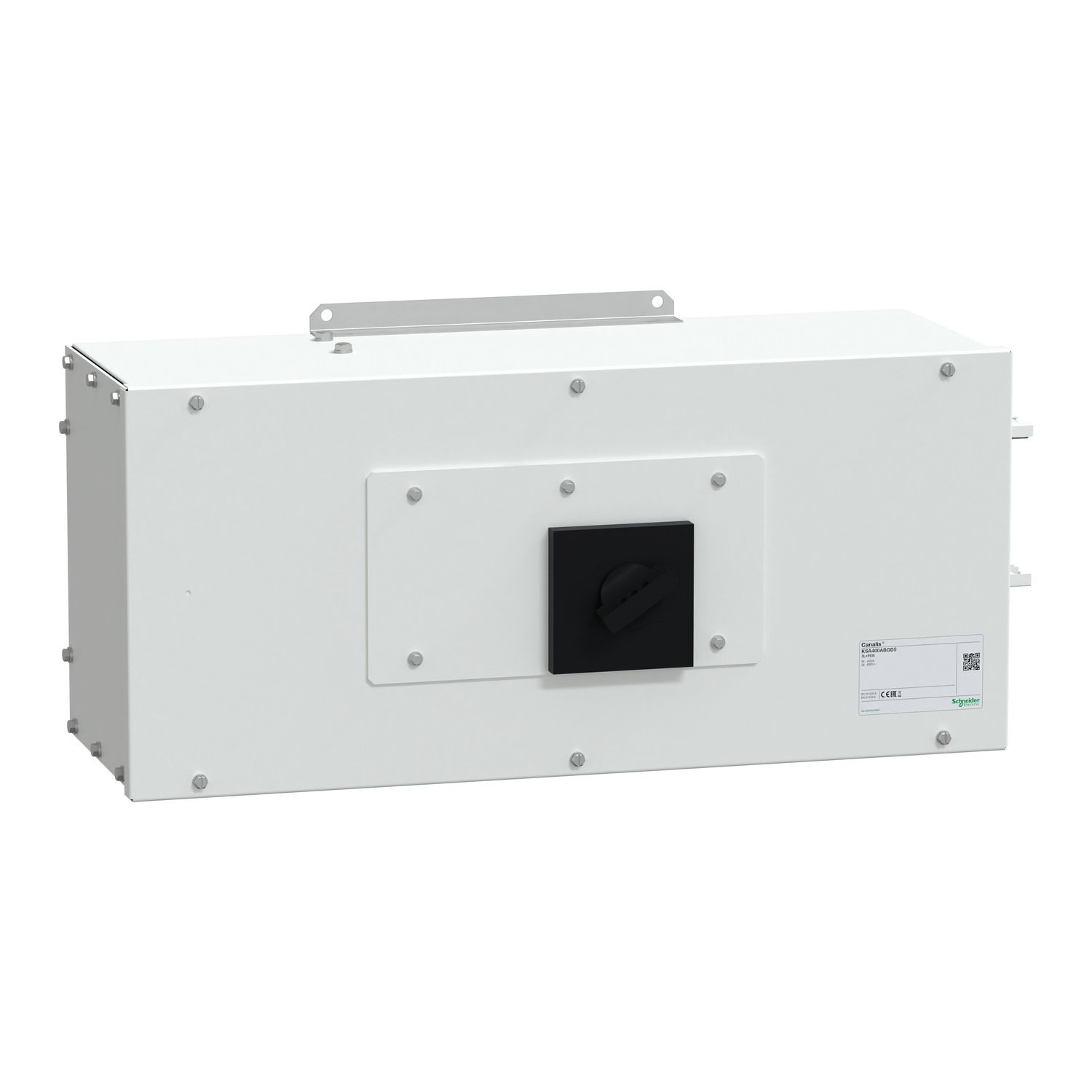 Picture of End feed unit, Canalis KSA250, aluminium, 100/160/250A, left mounting, for line protection, 3L+N+PE, white RAL9001