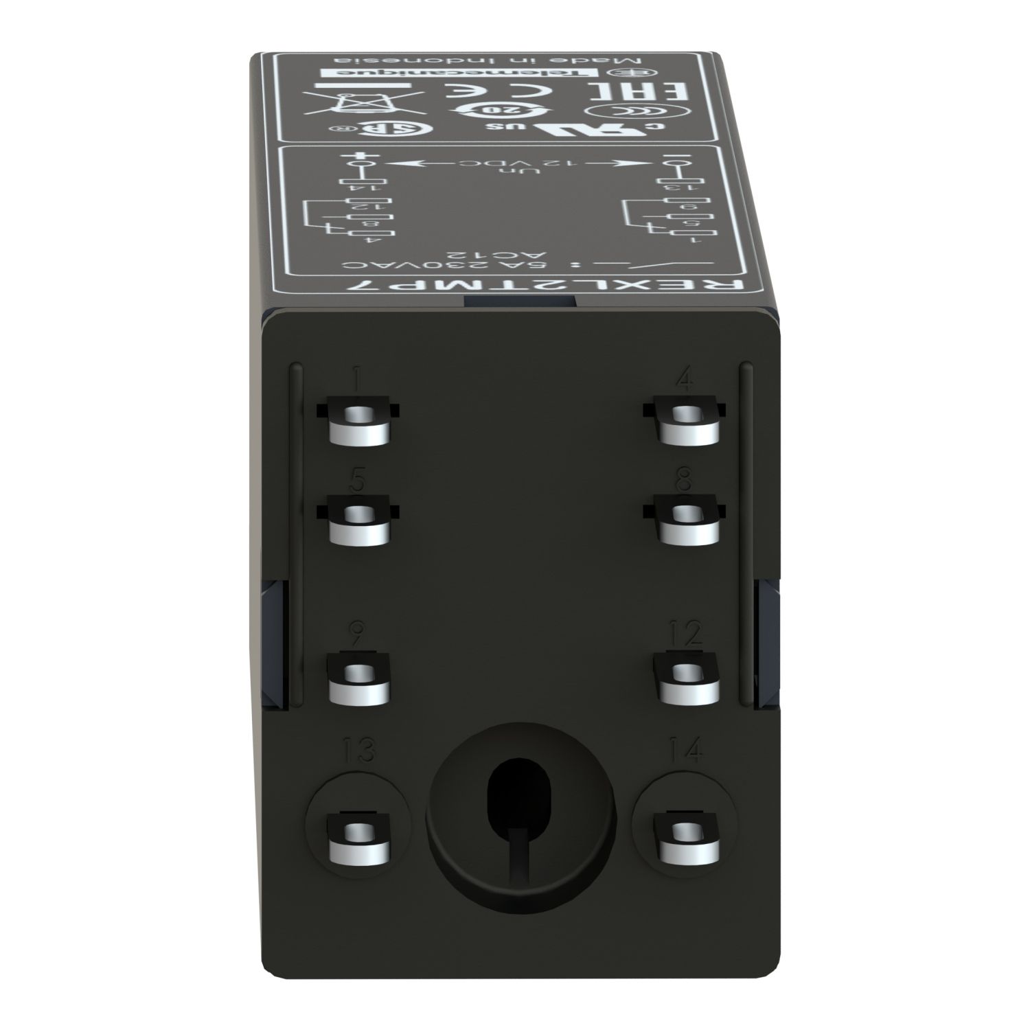 Picture of single function relay, Harmony Timer Relays, 5A, 2CO, 0.1s..100h, on delay, 120V AC