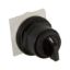 Picture of Selector switch head, Harmony 9001SK, plastic, standard handle, black, 30mm, 3 positions, stay put