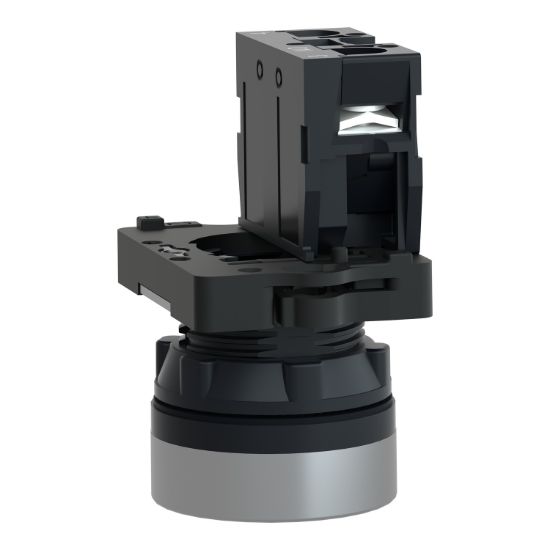 Picture of Complete push button, Easy Harmony XA2, plastic, flush, green, 22mm, spring return, unmarked, 1NO