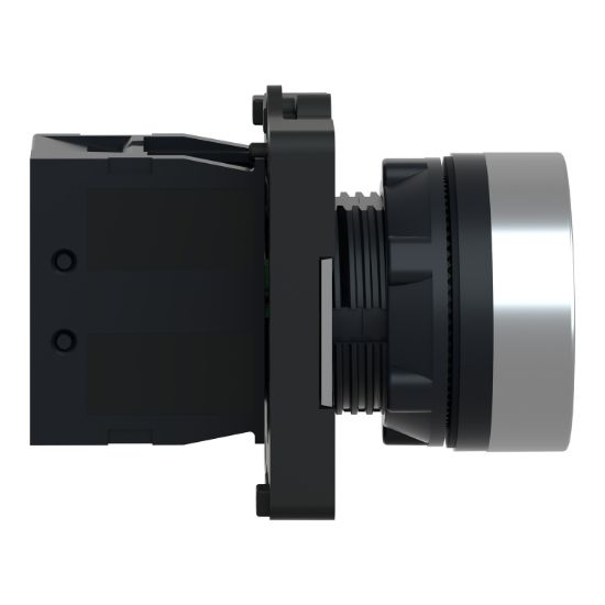 Picture of Complete push button, Easy Harmony XA2, plastic, flush, green, 22mm, spring return, unmarked, 1NO