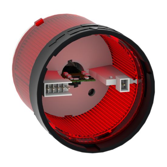 Picture of Indicator bank, Harmony XVB, illuminated unit, plastic, red, 70mm, steady, integral LED, 230V AC